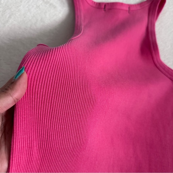 AMO Muscle Tank Ribbed Midi Dress in Pink Size XS - Picture 11 of 15